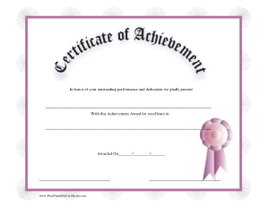 Make Certificates of Achievement Template