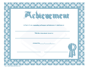 National Certificate Of Educational Achievement Template