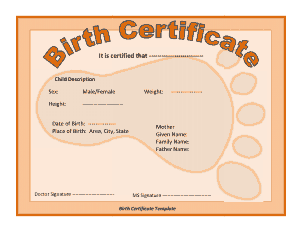 Birth Certificate Theme Template