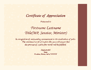 Outstanding Performance Certificate of Appreciation Template