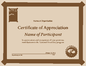 Sample Appreciation Certificate Template