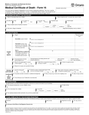 Free Download PDF Books, Medical Death Certificate Template