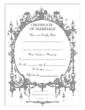 Free Download PDF Books, Blank Marriage Certificate Template