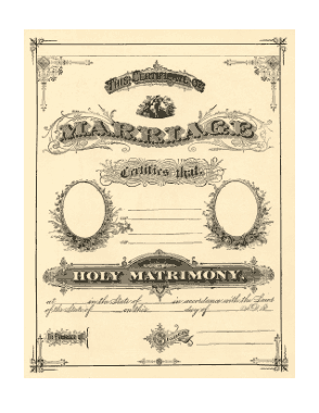 Holy Marriage Certificate Template