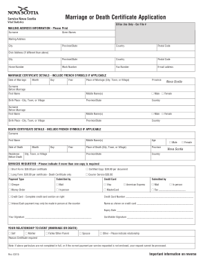 Marriage Certificate Application Template