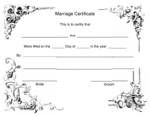 Marriage Certificate Design Template