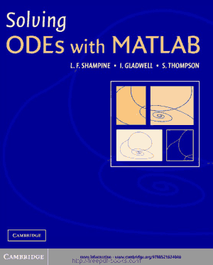 Free Download PDF Books, Solving Odes With MATLAB