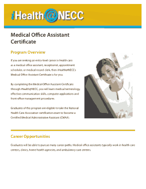 Medical Office Assistant Certificate Template