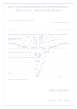 Free Download PDF Books, Medical Commutation of Leave Certificate Template