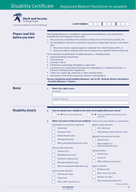 Disability Medical Certificate Template