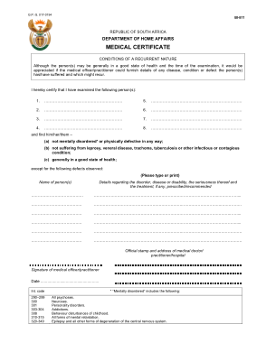 Sample Medical Certificate Template