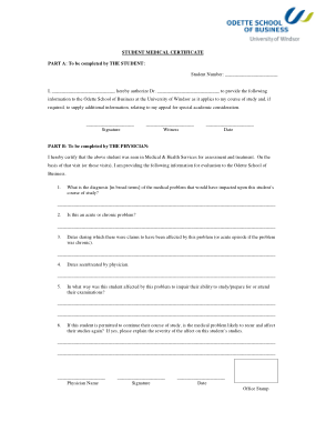 Free Download PDF Books, Medical Certificate for School Student Template