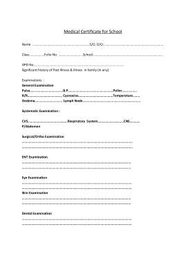 Sample Medical Certificate for School Admission Template