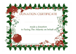 Free Download PDF Books, Basic Donation Certificate Template