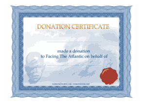 Donation Certificate Non Profit Template