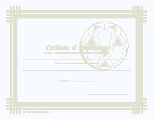 High School Sports Certificate Template