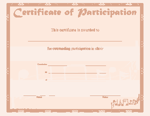 Music Performance Certificate Template