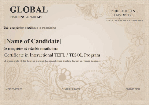 Global Training Academy Certificate Template