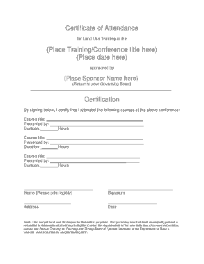 Training Conference Certificate Template