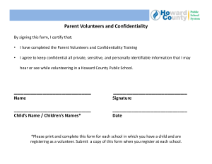 Free Download PDF Books, Parent Volunteers and Confidentiality Certificate Template