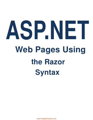 Free Download PDF Books, ASP.Net Web Pages Using The Razor Syntax, Pdf Free Download