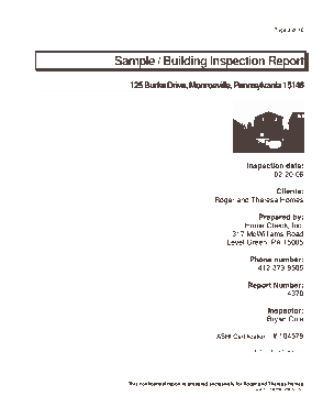 Free Download PDF Books, Printable Sample Building Inspection Report Form Template