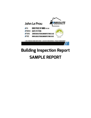 Sample Building Inspection Report Form Template