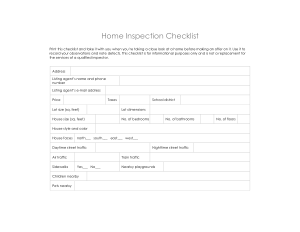 Home Inspection Checklist Free PDF Form Template