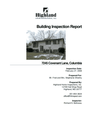 Free Download PDF Books, Editable Bulding Inspection Report Form Template