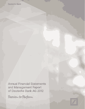 Annual Financial Statements and Management Report Template
