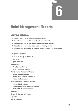 Monthly Hotel Management Report Sample Template