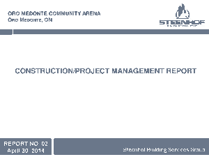 Construction Project Management Report Template