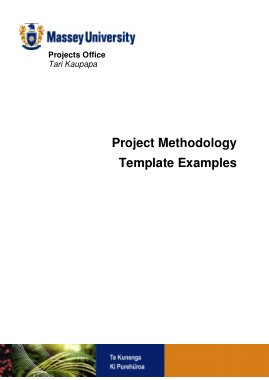 Project Management Methodology Report Format Template