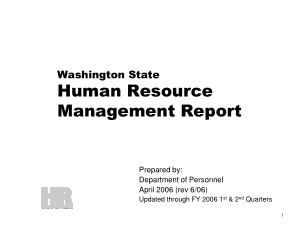 Washington State HR Management Report Template