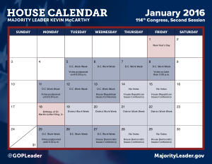 2016 Monthly House Calendar Template