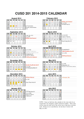 CUSD Monthly Calendar Template