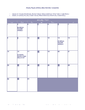 Free Download PDF Books, Education Monthly Schedule Calendar Template