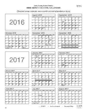 Free Monthly School Calendar Template