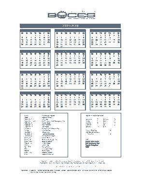 Monthly Calendar With Holidays Template