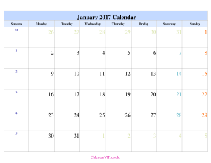 Printable Landscape Monthly Calendar Template