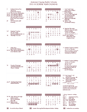 Editable School Yearly Calendar Template
