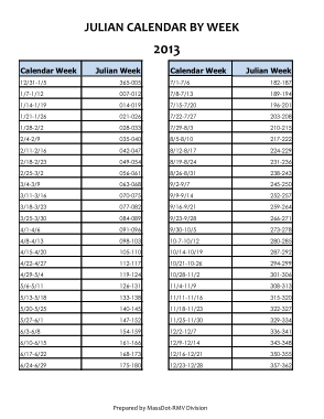 Sample Julian Bi Weekly Calendar Template