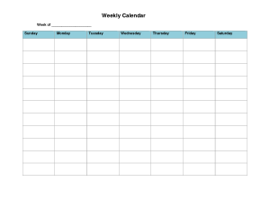 Weekly Calendar Example Template