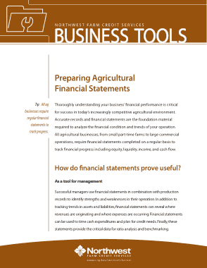 Sample Agricultural Business Financial Statement Template