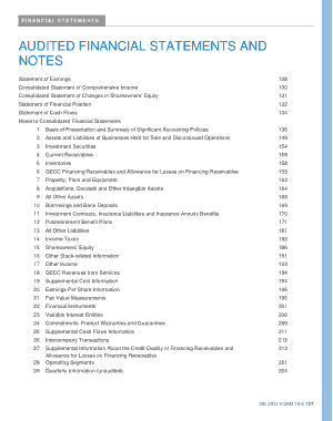 Audited Financial Statement and Notes Template