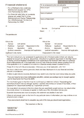 Financial Position Statement Form Template