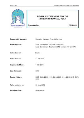 Revenue Statement for Financial Year Template