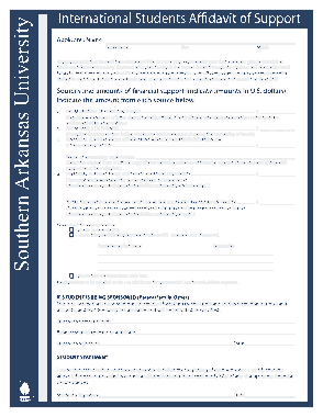 Affidavit of Support For Spouse Template
