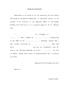 Example Sworn Affidavit Form Template