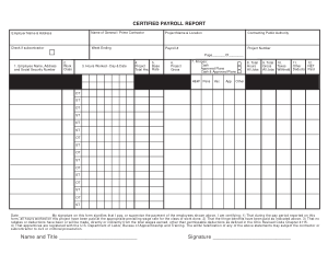 Blank Certified Payroll Report Form Template